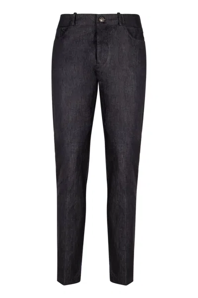 Rrd - Roberto Ricci Design Marina Cotton Blend Trousers In Blue