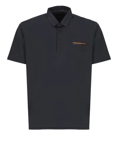 Rrd - Roberto Ricci Design Oxford Pocket Polo Shirt In Black