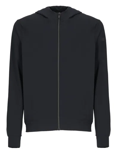 Rrd - Roberto Ricci Design Summer Hood Zip Sweatshirt In Black