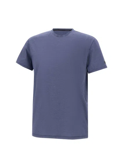 Rrd - Roberto Ricci Design Summer Smart T-shirt Fine Oxford Fabric In Blue