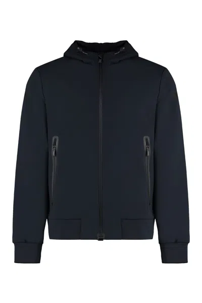 Rrd - Roberto Ricci Design Summer Technical Fabric Hooded Jacket In Blue