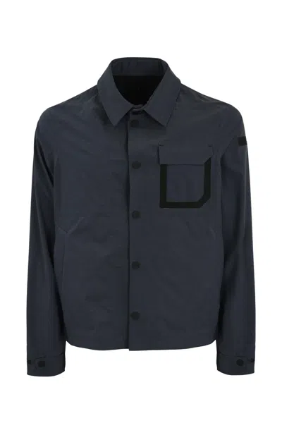 Rrd - Roberto Ricci Design Terzilight Overshirt In Fabric In Blu Black