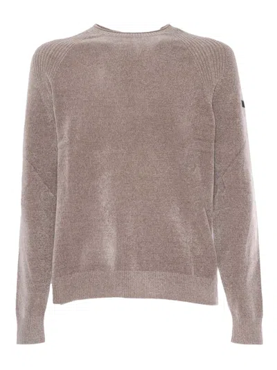 Rrd - Roberto Ricci Design Velvet Round Knit In Beige