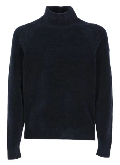 Rrd - Roberto Ricci Design Velvet Turtleneck Sweater In Blue