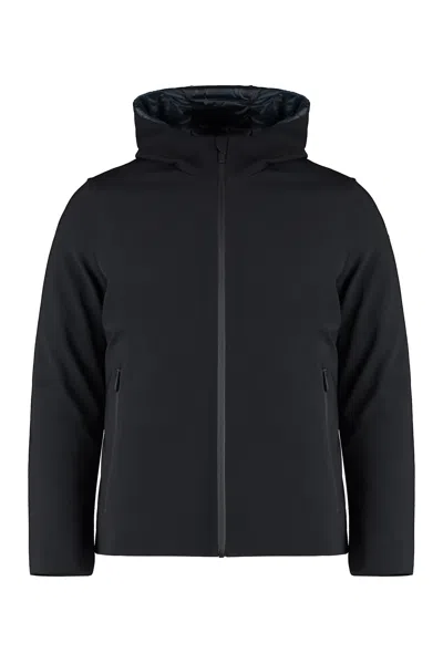 Rrd - Roberto Ricci Design Winter Storm Hooded Nylon Jacket In Black