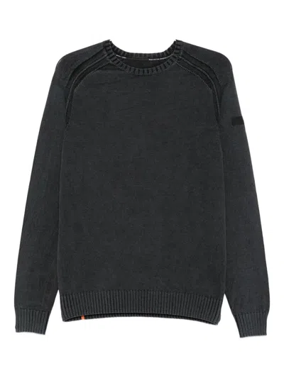 Rrd Roberto Ricci Designs Anthracite Grey Crew Neck Sweater  In Black