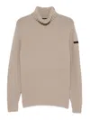 Rrd Roberto Ricci Designs Beige High-neck Sweater In Brown