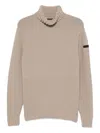 Rrd Roberto Ricci Designs Beige High-neck Sweater In Brown