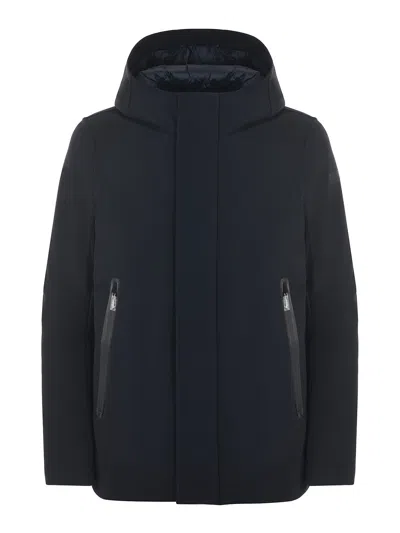 Rrd Roberto Ricci Designs Hooded Stretch Puffer Jacket In Azul