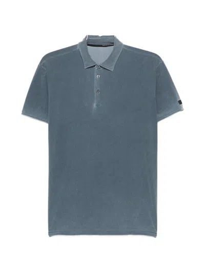 Rrd Roberto Ricci Designs Polo Blu Cielo A Maniche Corte Con Patch Logo  In Blue