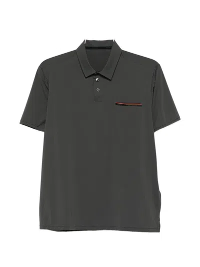 Rrd Roberto Ricci Designs Polo Con Taschino Verde  In Black