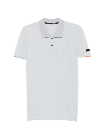 Rrd Roberto Ricci Designs Polo Grigia A Maniche Corte Con Patch Logo Sul Petto  In White
