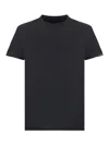 Rrd Roberto Ricci Designs T-shirt In Black With Contrasting Trim Crew Neck In Black
