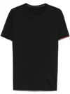 Rrd Roberto Ricci Designs T-shirt In Black With Contrasting Trim Crew Neck In Black