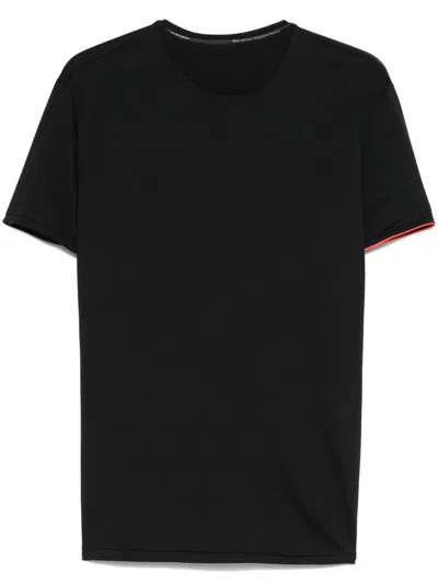 Rrd Roberto Ricci Designs T-shirt In Black With Contrasting Trim Crew Neck