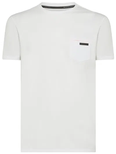 Rrd Roberto Ricci Designs T-shirt In Cotone Stretch Con Tasca In Bianco