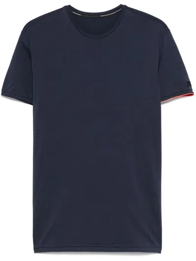 Rrd Roberto Ricci Designs T-shirt In Navy Blue With Contrasting Trim