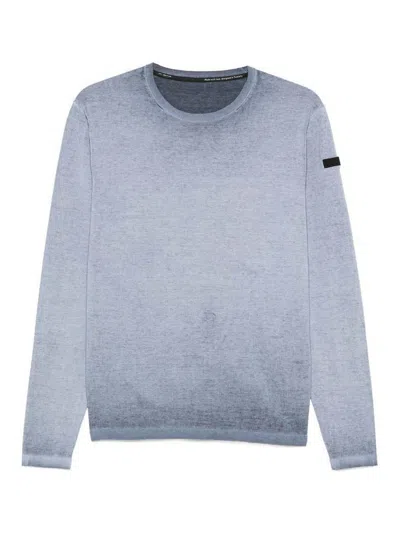 Rrd Roberto Ricci Designs Washed Blue Crewneck Sweater