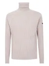 Rrd Roll-neck Ribbed Sweater In Neutral