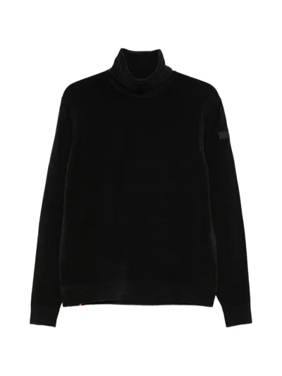 Rrd Roll-neck Logo-patch Sweater In Black