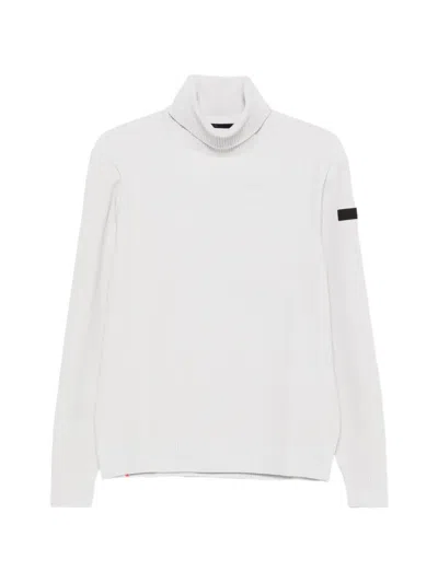 Rrd Roll-neck Logo-patch Sweater In Gray