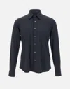 Rrd Dark Blue Stretch Cotton Shirt
