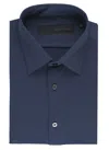 Rrd Dark Blue Stretch Cotton Shirt In Blue