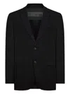 Rrd Tailored Black Blazer With Classic Lapel In Blue