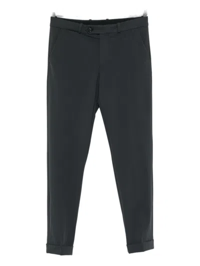 RRD SLIM TAPERED GRAY TROUSERS WITH CUFFED HEMS