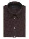 Rrd Square-pattern Shirt In Brown