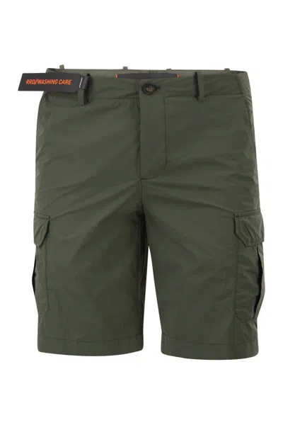 Rrd Stretch Technical Cargo Bermuda Shorts In Green