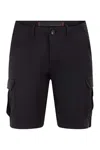 Rrd Stretch Technical Cargo Bermuda Shorts In Black