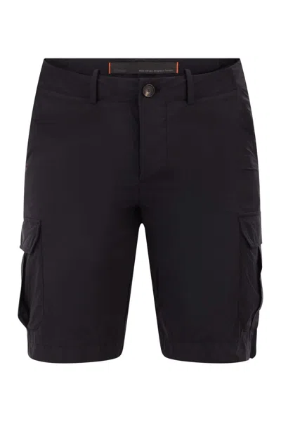 Rrd Stretch Technical Cargo Bermuda Shorts In Black