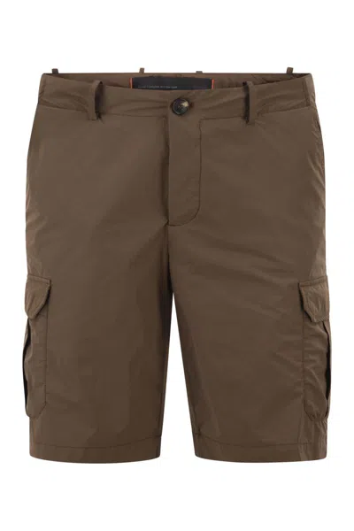 Rrd Stretch Technical Cargo Bermuda Shorts In Brown
