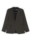 Rrd Structured Brown Jacket With Classic Silhouette In Black