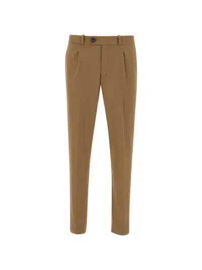 Rrd Surflex Pence Pleated Trousers In Brown