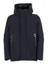 Rrd Lightweight Polyamide Blend Jacket With High Collar And Front Zip Closure In Black