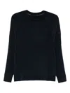 Rrd Ribbed Knit Sweater With Classic Crew Neckline In Black