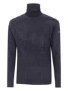 Rrd Fitted Black Sweater With High Turtleneck In Black