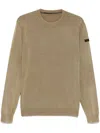 Rrd Washed-effect Crew-neck Sweater In Grey