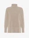 Rrd Turtleneck Side-split Sweater In Nude