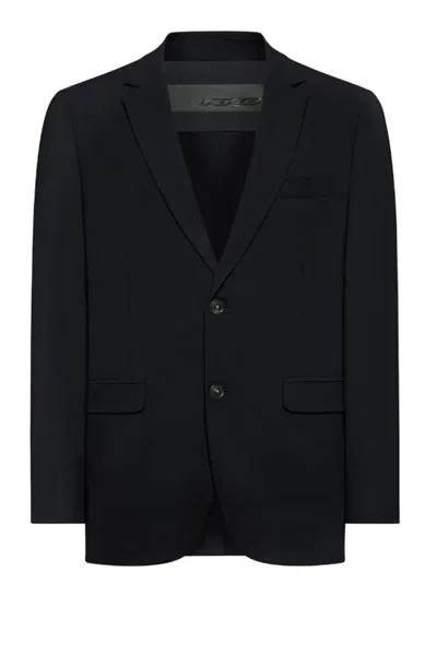Rrd Tailored Black Blazer With Classic Lapel In Blue