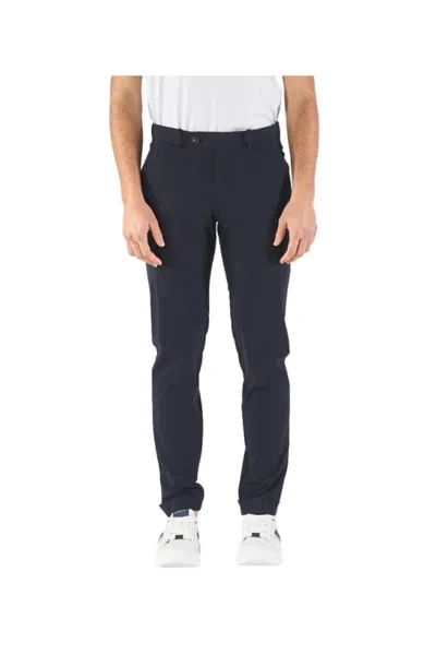 Rrd Tailored Black Trousers With Classic Waistband In Blue