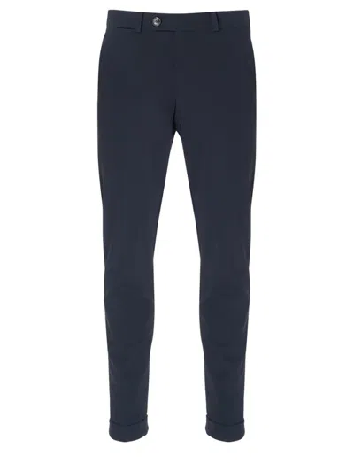 Rrd Tailored Blue Trousers With Classic Waistband And Smooth Finish