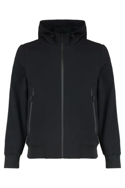 Rrd Technical Fabric Jacket With Hood In Black