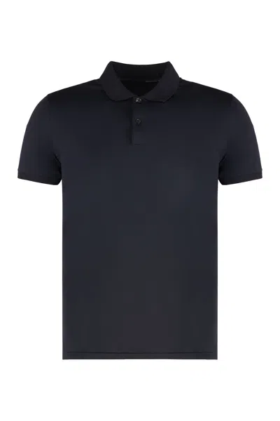 Rrd Technical Oxford Fabric Polo Shirt In Black