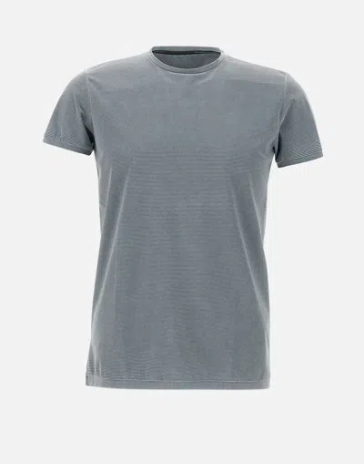 Rrd Techno Wash Ribbed Striped T Shirt In Gray
