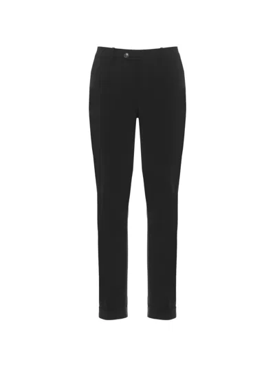 Rrd Terzilight Logo-patch Turn-up Trousers In Black