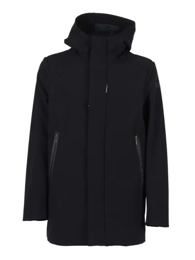 Rrd Thermal-insulated Surflex Winter Jacket With High Collar In Black