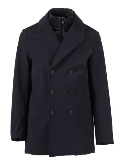 RRD THERMO PEACOAT JACKET WITH HIGH COLLAR AND BUTTONED CLOSURE
